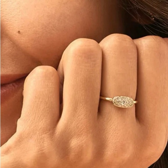 Kendra Scott Goldtone Grayson Crystal Band Ring - Picture 7 of 8